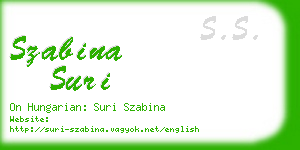 szabina suri business card